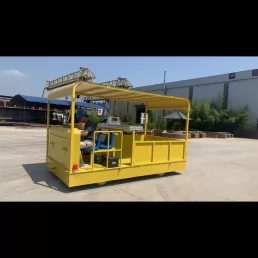 Battery-powered track inspection trolley for transportation